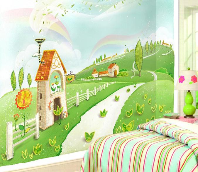 Fairy Tale Village Wallpaper AJ Wallpaper 