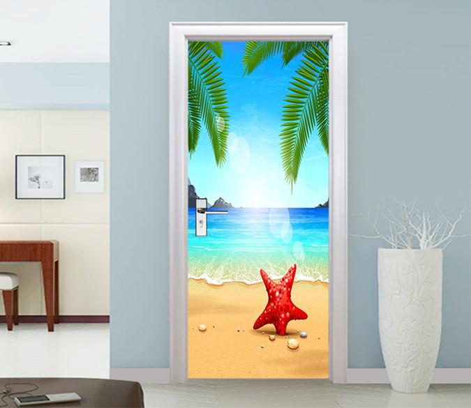 3D Beach Starfish 51 Door Mural Wallpaper AJ Wallpaper 