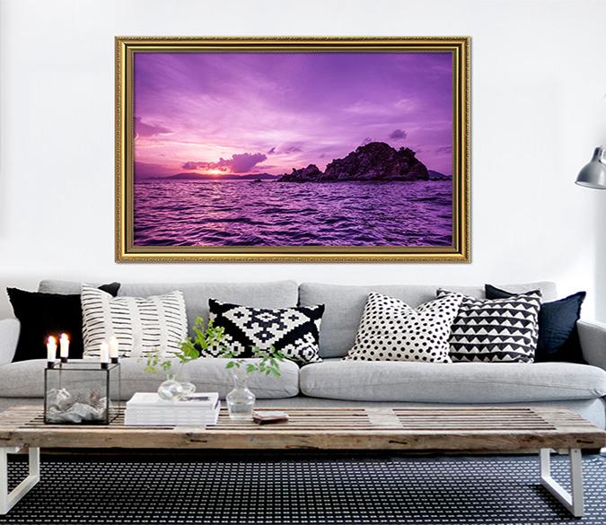 3D Far Island 043 Fake Framed Print Painting Wallpaper AJ Creativity Home 