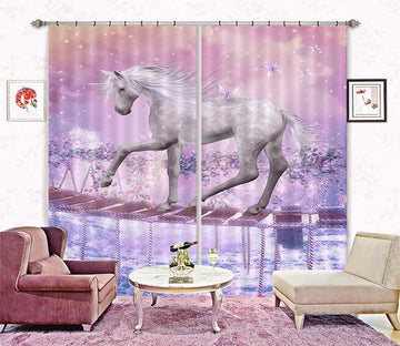 3D Drawbridge Horse Curtains Drapes Wallpaper AJ Wallpaper 