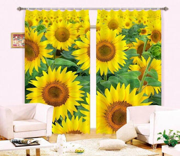 3D Sunflowers Field 917 Curtains Drapes Wallpaper AJ Wallpaper 