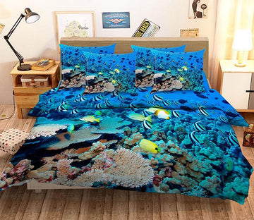 3D Blue Ocean World 110 Bed Pillowcases Quilt Wallpaper AJ Wallpaper 