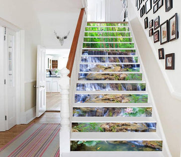 3D Forest Rocks Streams 671 Stair Risers Wallpaper AJ Wallpaper 