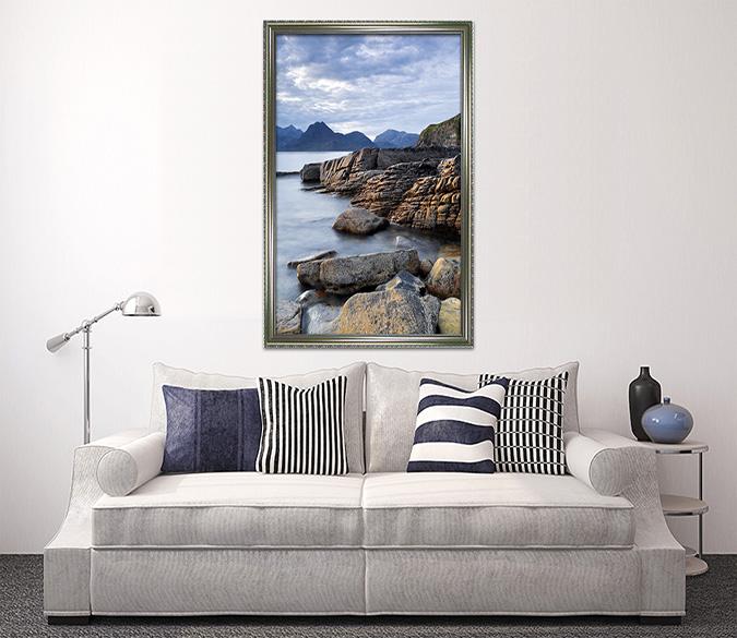 3D Seaside Slope 083 Fake Framed Print Painting Wallpaper AJ Creativity Home 
