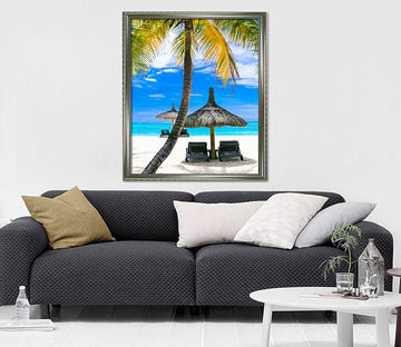 3D Beach Table 137 Fake Framed Print Painting Wallpaper AJ Creativity Home 
