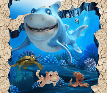 3D Lovely Fishes Floor Mural Wallpaper AJ Wallpaper 2 