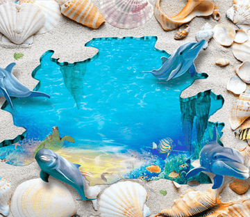 3D Special Beach Floor Mural Wallpaper AJ Wallpaper 2 
