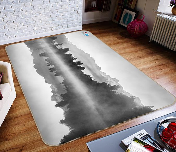 3D Misty Lake 174 Non Slip Rug Mat Mat AJ Creativity Home 