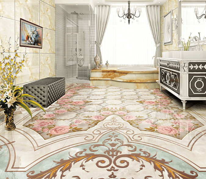 3D Beautiful Pattern Floor Mural Wallpaper AJ Wallpaper 2 