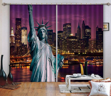 3D New York Liberty Statue 32 Curtains Drapes Wallpaper AJ Wallpaper 
