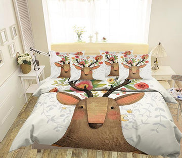 3D Animal Flowers 61 Bed Pillowcases Quilt Wallpaper AJ Wallpaper 