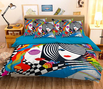 3D Women Stripes Pattern 330 Bed Pillowcases Quilt Wallpaper AJ Wallpaper 