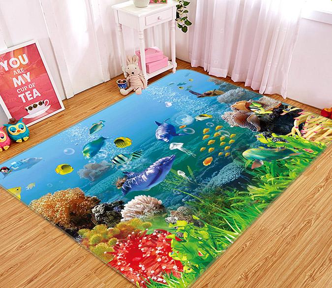 3D Magical Ocean World 274 Non Slip Rug Mat Mat AJ Creativity Home 