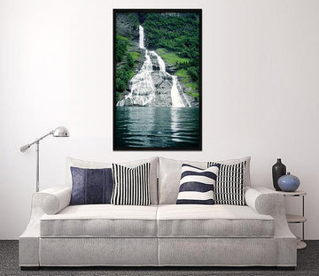 3D Mountain Reflection 061 Fake Framed Print Painting Wallpaper AJ Creativity Home 