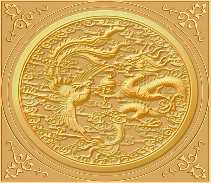 3D Phoenix And Dragon Floor Mural Wallpaper AJ Wallpaper 2 