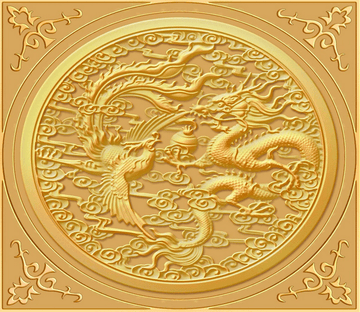 3D Phoenix And Dragon Floor Mural Wallpaper AJ Wallpaper 2 