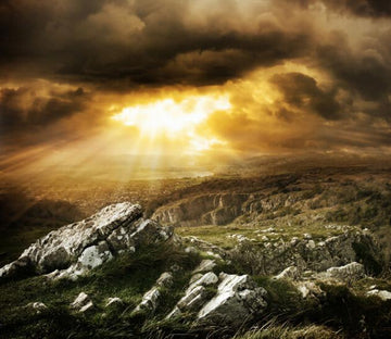 Sunshine Penetrating Clouds 1 Wallpaper AJ Wallpaper 