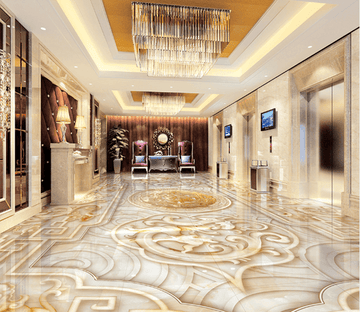 3D Floral Patterns Floor Mural Wallpaper AJ Wallpaper 2 
