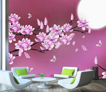 Romantic Purple Flowers Tree Wallpaper AJ Wallpaper 2 