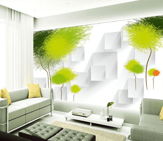 Graffiti Green Trees Wallpaper AJ Wallpaper 2 