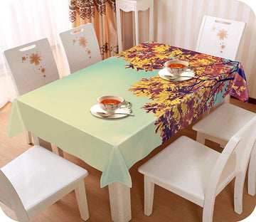 3D Yellow Leaves 725 Tablecloths Wallpaper AJ Wallpaper 