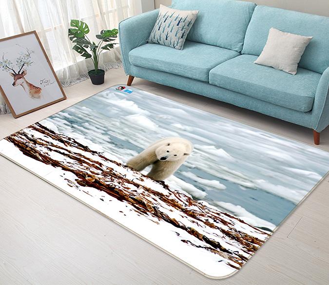 3D Seaside Polar Bear 258 Non Slip Rug Mat Mat AJ Creativity Home 