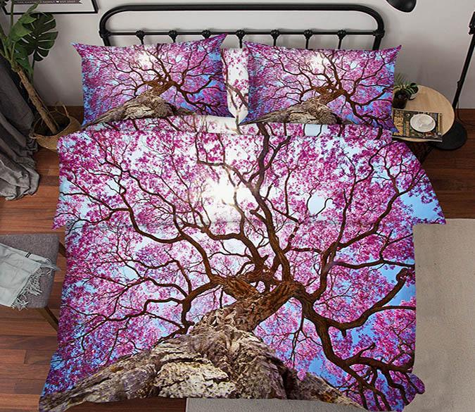 3D Pretty Tree 8 Bed Pillowcases Quilt Wallpaper AJ Wallpaper 