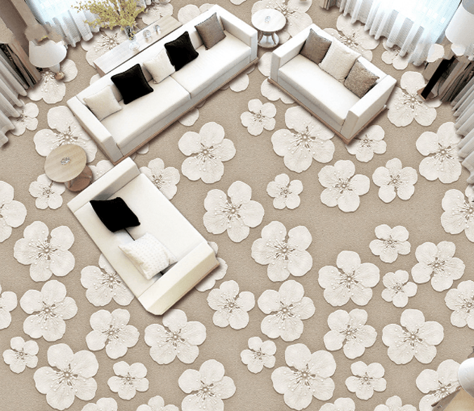 3D Elegant Floral Floor Mural Wallpaper AJ Wallpaper 2 