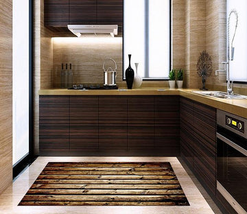 3D Retro Wood Boards Kitchen Mat Floor Mural Wallpaper AJ Wallpaper 