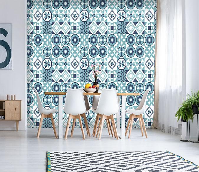 3D Various Blue Patterns 043 Wallpaper AJ Wallpaper 
