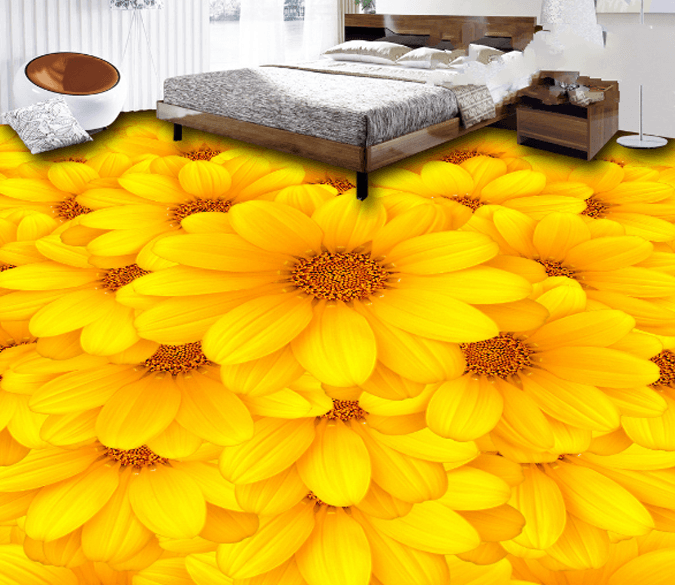 3D Bright Blossoms Floor Mural Wallpaper AJ Wallpaper 2 