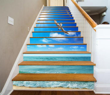 3D Sea Fly Birds 778 Stair Risers Wallpaper AJ Wallpaper 