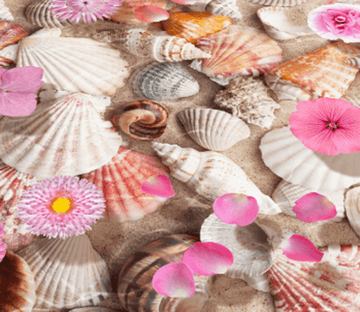 3D Conch Shells Floor Mural Wallpaper AJ Wallpaper 2 