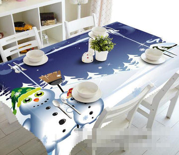 3D Cute Snowman 1409 Tablecloths Wallpaper AJ Wallpaper 