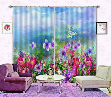 3D Bright Flowers 470 Curtains Drapes Wallpaper AJ Wallpaper 