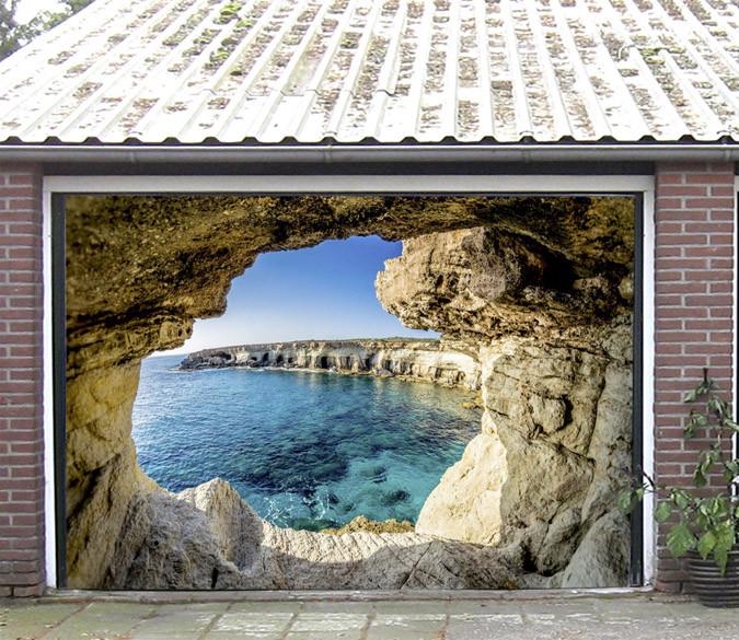 3D Sea Coast Cave 310 Garage Door Mural Wallpaper AJ Wallpaper 