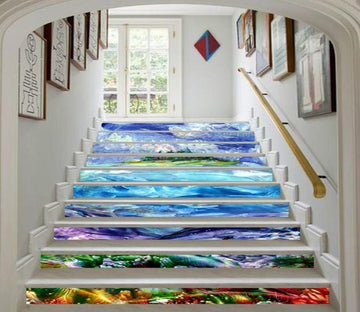 3D Color Sea Painting 486 Stair Risers Wallpaper AJ Wallpaper 