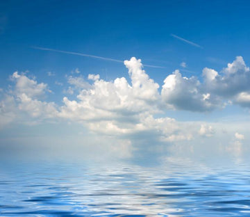 Blue Ocean White Clouds Wallpaper AJ Wallpaper 