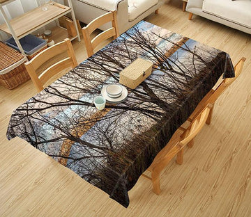 3D Lakeside Bare Trees 613 Tablecloths Wallpaper AJ Wallpaper 