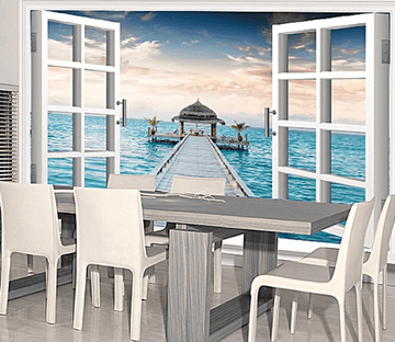 Sea Wood Bridge Wallpaper AJ Wallpaper 