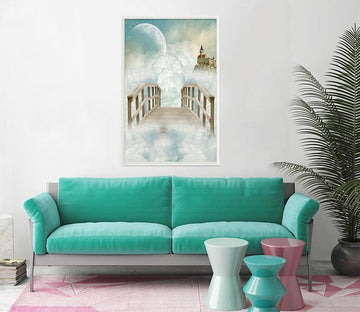 3D Cloud Bridge 036 Fake Framed Print Painting Wallpaper AJ Creativity Home 