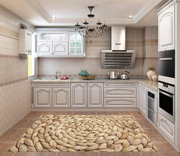 3D Straw Weaving Kitchen Mat Floor Mural Wallpaper AJ Wallpaper 