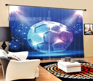 3D Dazzling Football 2048 Curtains Drapes Wallpaper AJ Wallpaper 