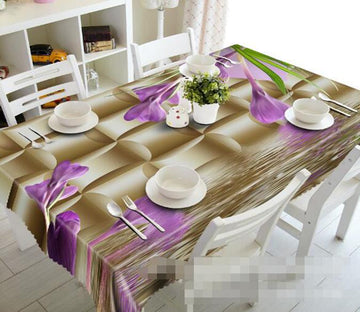 3D Purple Flowers 1149 Tablecloths Wallpaper AJ Wallpaper 