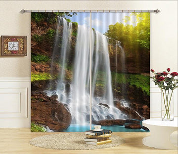 3D Waterfall Sunshine 46 Curtains Drapes Wallpaper AJ Wallpaper 