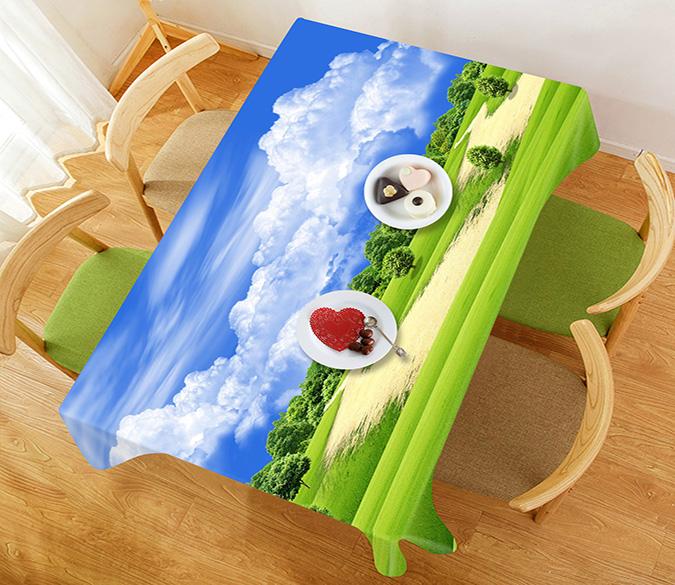3D Grassland Trees 297 Tablecloths Wallpaper AJ Wallpaper 