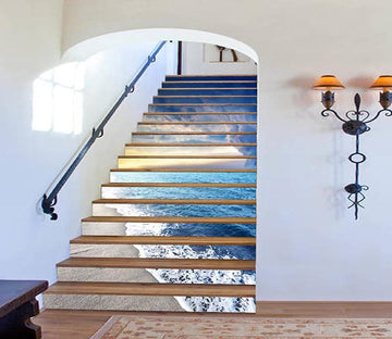 3D Sunset Beach 789 Stair Risers Wallpaper AJ Wallpaper 