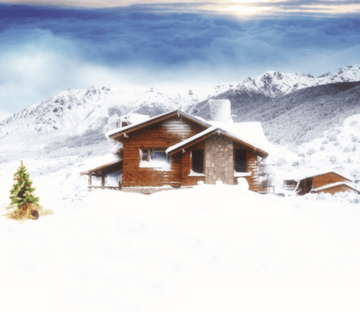 Wild Snowcapped Cottage Wallpaper AJ Wallpaper 