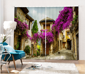 3D Pretty Town Flowers 1112 Curtains Drapes Wallpaper AJ Wallpaper 