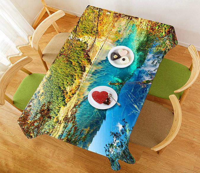 3D Mountain Lake 637 Tablecloths Wallpaper AJ Wallpaper 